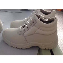 Profesional Blanco Industrial PU / zapatos de seguridad de cuero